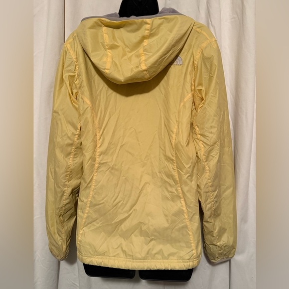 The North Face Yellow Lined Windbreaker Zip Up Hooded Jacket Women's Sz M - Picture 4 of 7